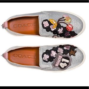 Women's Slip on Shoes Sneakers with Cherry Patches